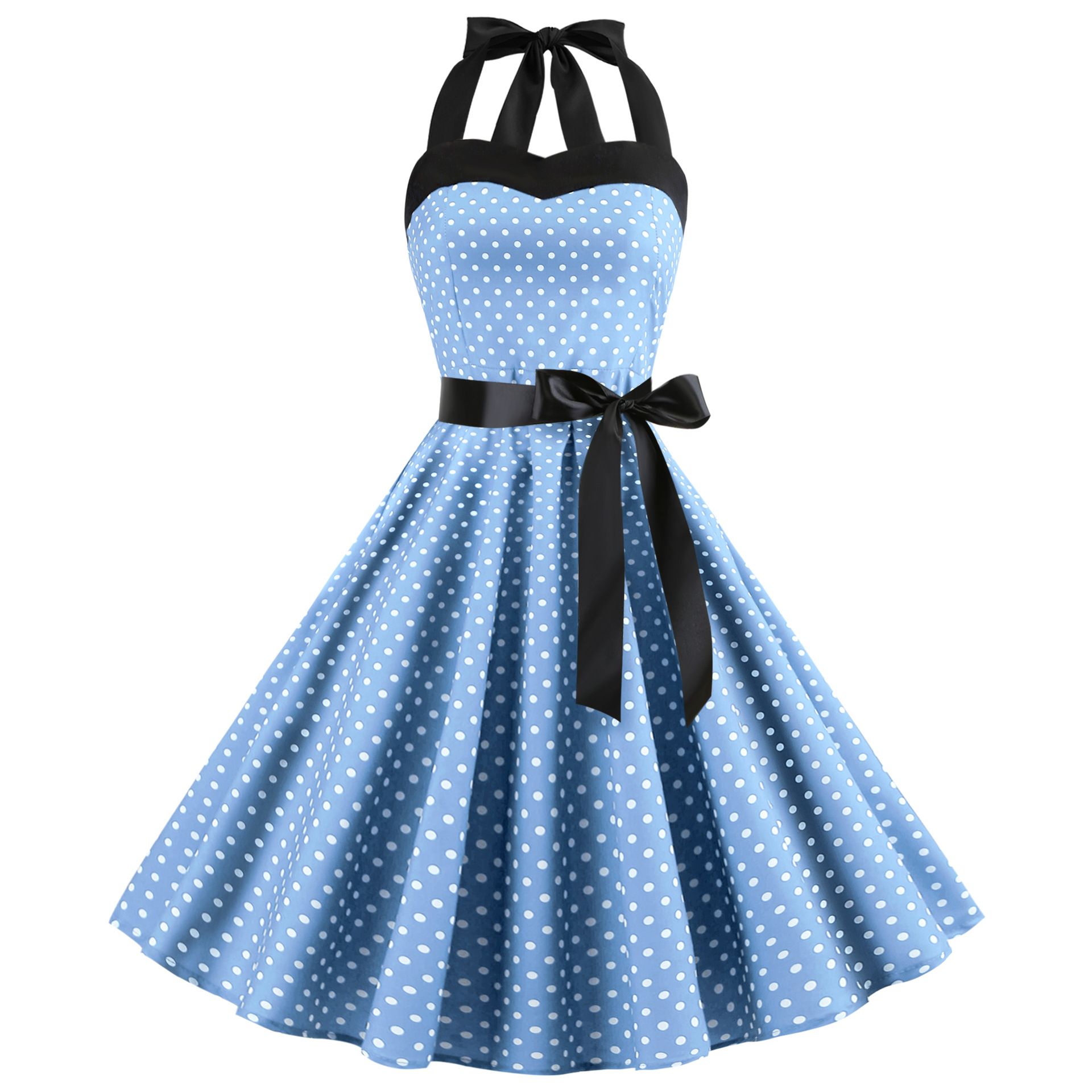Large Quantity Selling New Polka Dot Strapless Women Evening Dresses Retro Large Hem Girls Long Skirts Parties Concerts Girls Formal Casual Dress