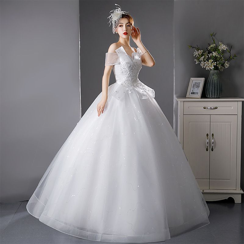 Light Wedding Dress 2024 New Bride Forest Style One Shoulder French Super Immortal Dream Slimming Pregnant Women High Waist Wedding Dress Tie Design French Romantic Wedding Dress