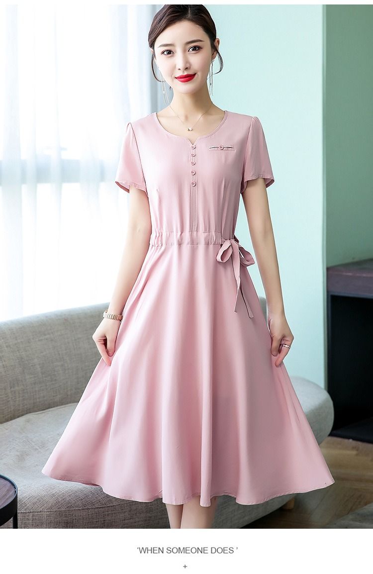 2024 Africa European American Summer Women's High-end Pure Cotton Silk Dress Women's Mid-length Temperament Mother Summer Dress FashionTemperament Elegant Style