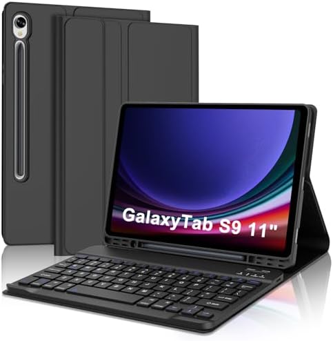 Smart Wireless Detachable Bluetooth Keyboard Case with Stand Case Cover For Samsung Tab S7,S7+ Plus,S7 FE,S8,S8+ Plus,S8 Ultra,S9,S9 Plus,S9 Ultra, A9,A9 Plus