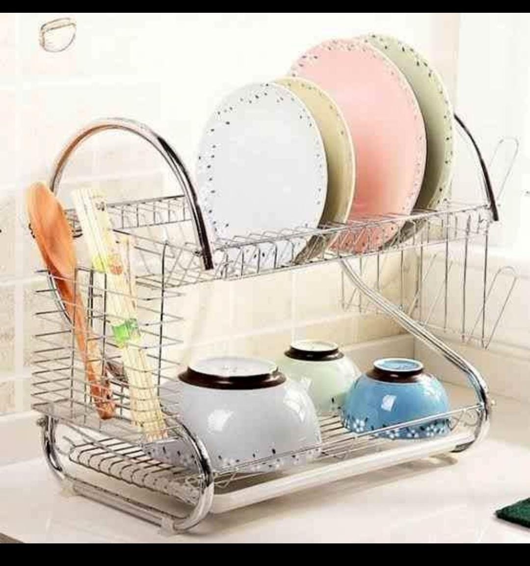 DISH RACK. KILLMALL END MONTH FLASH SALE WHOLLASALE PRICES KSH 1779. Two Layer Stylish Stainless Dish Rack