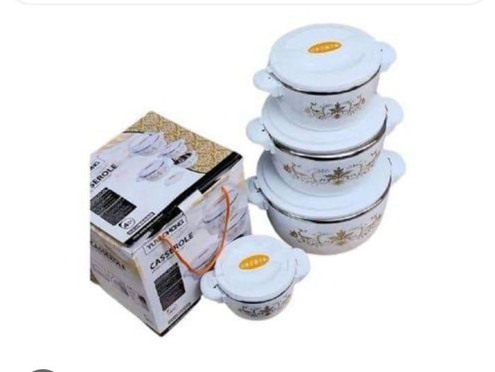 HOTPOTS. Casserole Hot Pots Best Quality 4 Set Casserole White