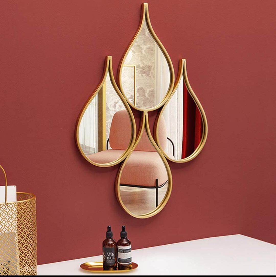 Generic 4 In 1 Tear Drop Mirror Wall Decor Living Room Mirror