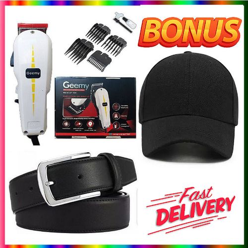 KILLMALL FLASH SALE 2773Geemy Hair Cut Balding Shaving Kinyozi Machine COMES WITH A FREE  Leather Belt AND A FREE Cap AS GIFTS