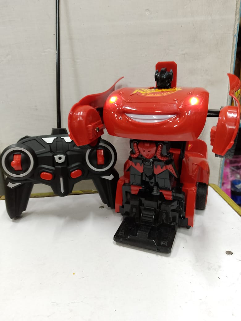 Lightning McQueen Remote Control Car 2in1 Transform Robot RC Cars Deformation Car Model Toy One Button Transformation High Speed Drifting Birthday Gifts for Over 3 Years Old for Boys Girls Kids