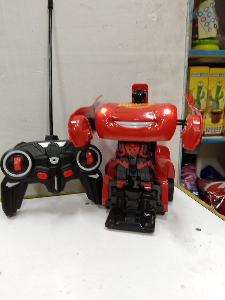 Lightning McQueen Remote Control Car 2in1 Transform Robot RC Cars Deformation Car Model Toy One Button Transformation High Speed Drifting Birthday Gifts for Over 3 Years Old for Boys Girls Kids