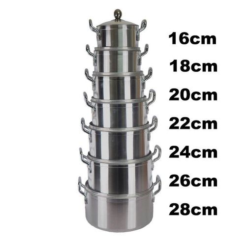 Tornado 14Pcs Heavy Stainless Aluminium Cooking Sufuria/ Cookware sets