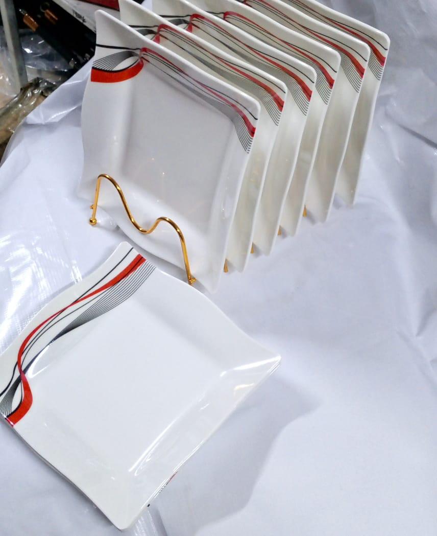 Square Melamine Plates Dinner Set -6pcs..Melamine 6pcs dinner Plate.
Attractive
Extra Strong
Light and portable
Multiple use 
Easy to clean
Premium Quality