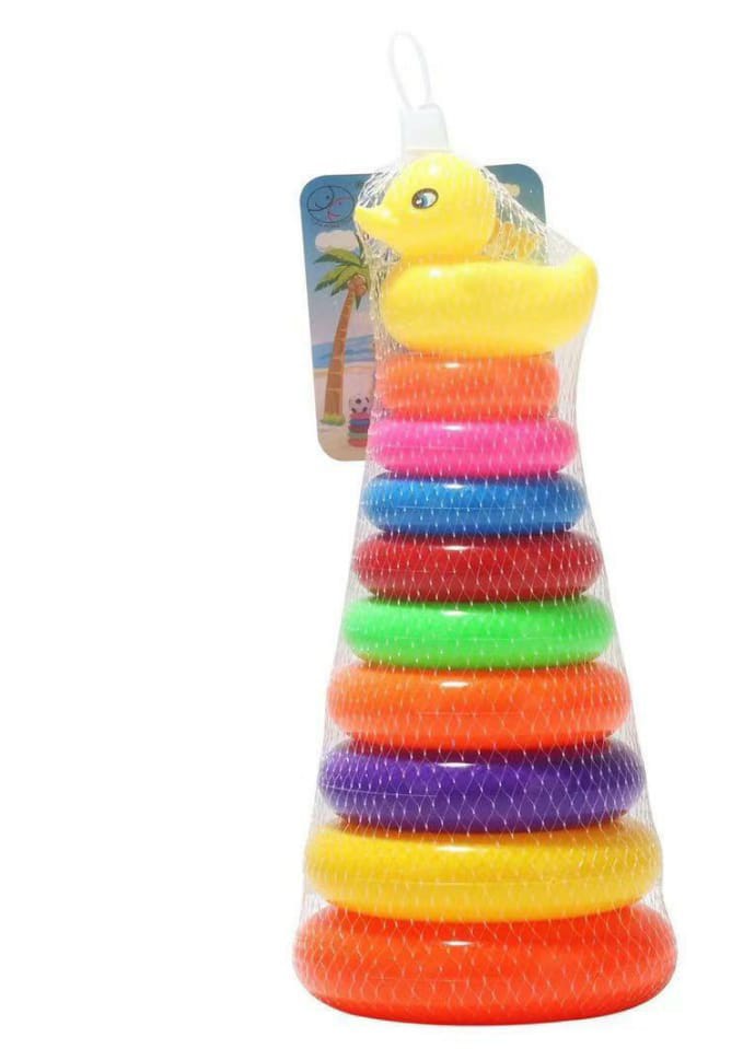 Rainbow Stack Tower Stacking Kids Toys Games PuzzleEDUCATIONAL CLASSIC STACKER TOY】 This premium solid wood ring stacker is beautifully crafted and includes solid plastic rings painted in bright, vibr