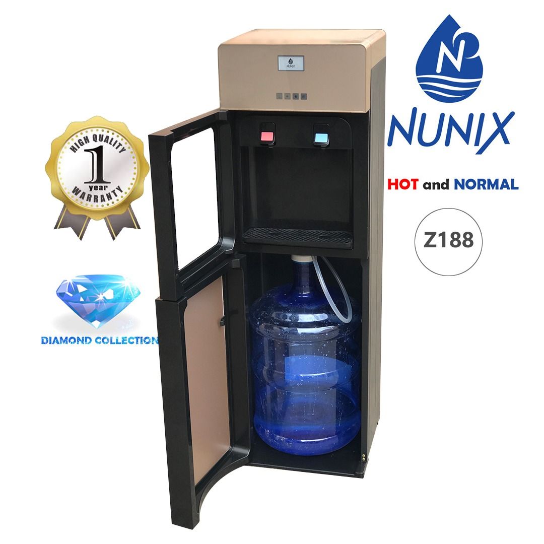 Nunix Z188 Bottom Load Hot and Normal Water DispenserSleek design- provides a neat, cleaner look and can blend more easily into your kitchen aesthetics
Easy to maintain- All that is needed to maintain