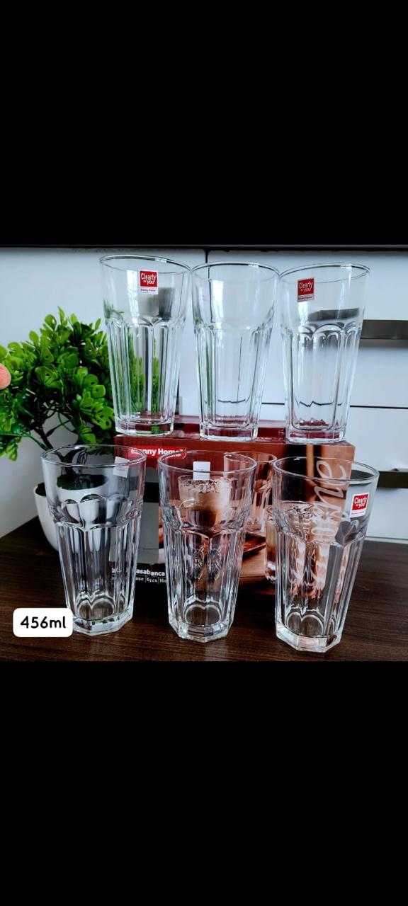 Price Drop! 6 pcs long glasses Designed to please, these glasses live up to the name they elegantly carry. This special range of glasses will pleasantly surprise you with the hint of colou