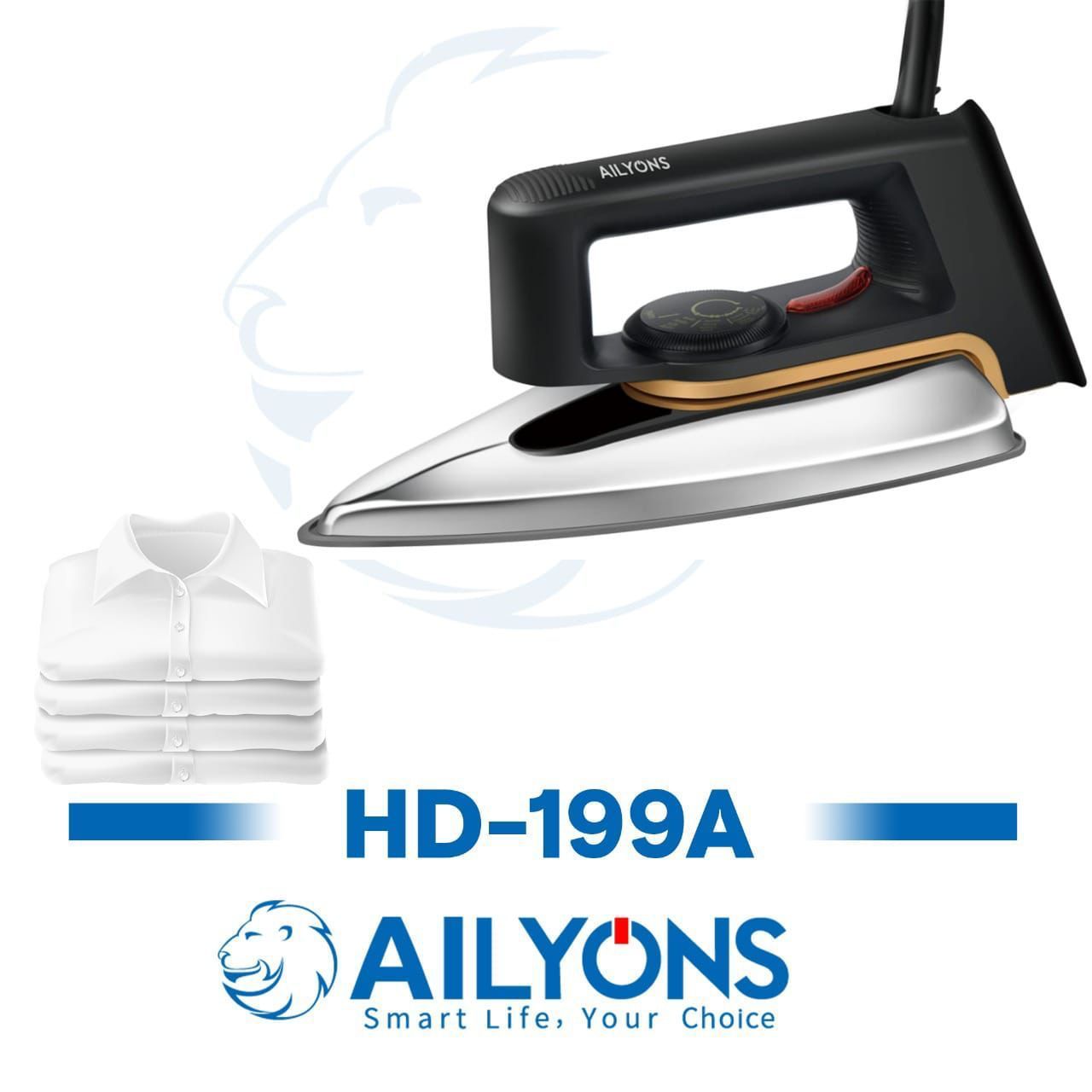 AILYONS Iron Box With Titanium Teflon Nonstick Soleplate1000W
Compact design
Non-stick sole plate
Over heating protection
Temperature control
Easy to use
WHAT’S IN THE BOX
AILYONS iron boxmanual