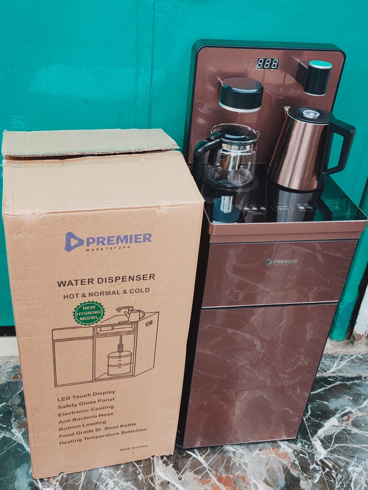 Premier Bottom Load Water Dispenser- Brown