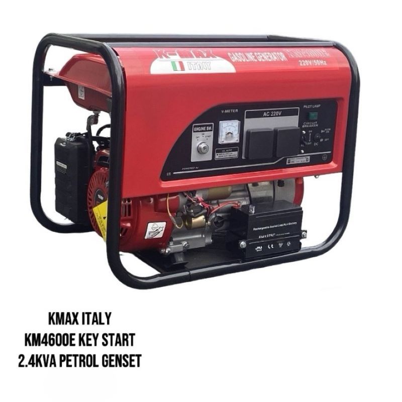 RESTOCKED KMAX ITALY KM4600E KEY START 2.4 kva  PETROL GENSET