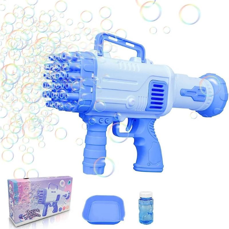 RESTOCKED Rocket 32 Hole Bubble gun Battery powered Inclusive of bottle of bubble water