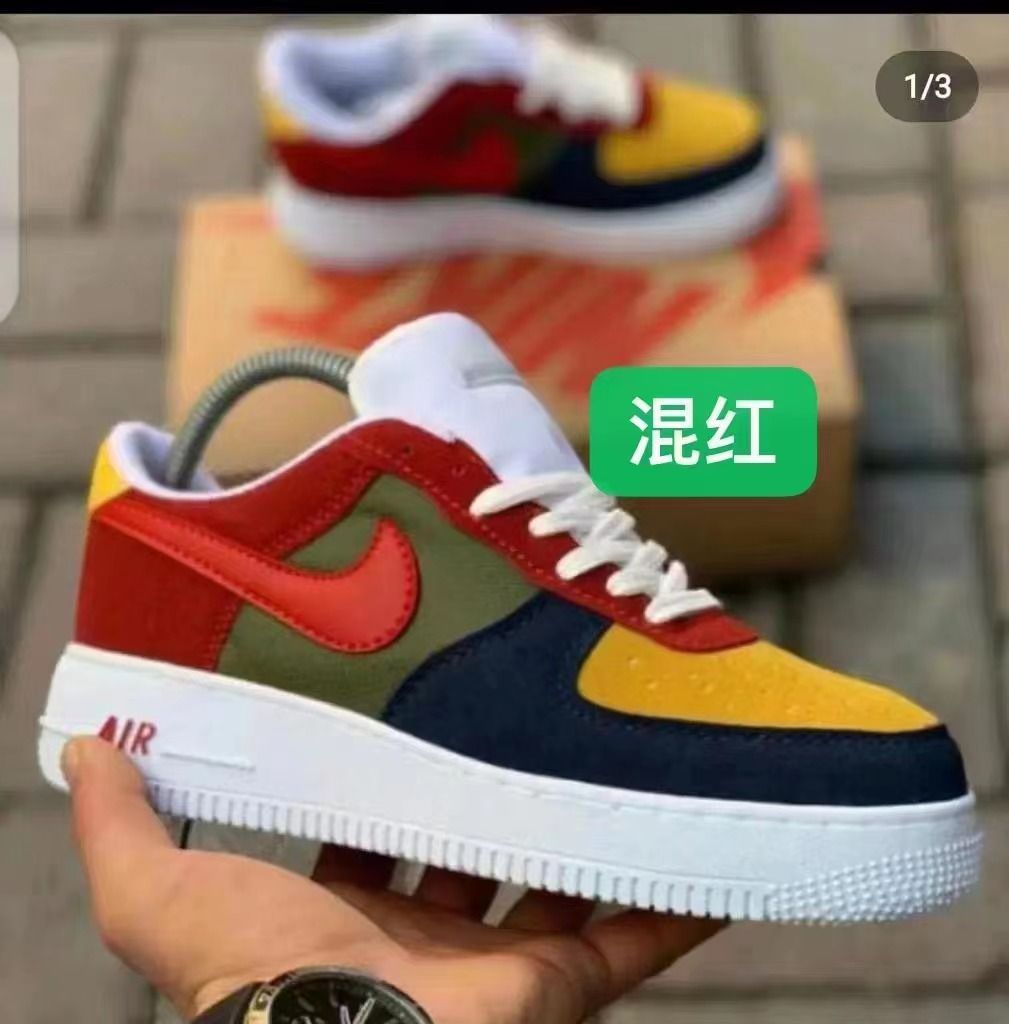 NEW ARRIVAL NIKE AIR FORCE 1 LOW CUT MULTI COLOUR , AIRFORCE 1 FASHIONALBLE  SNEAKERS.