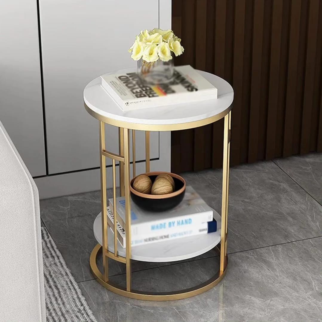 Coffee Round Table Bedside Simple Home Balcony Minimalist  Sofa Side Creative Small Size Table.Wooden Top multiple purposes side table