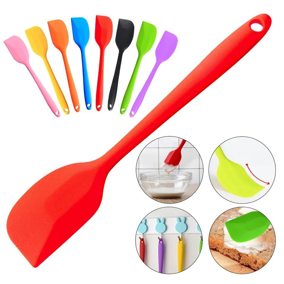 NEW! Silicon spatula with Hanging Hole for different functions as scrapping bread, stirring, cooking,