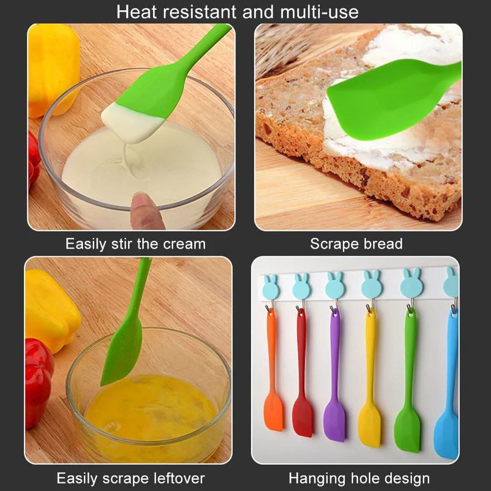 NEW! Silicon spatula with Hanging Hole for different functions as scrapping bread, stirring, cooking,