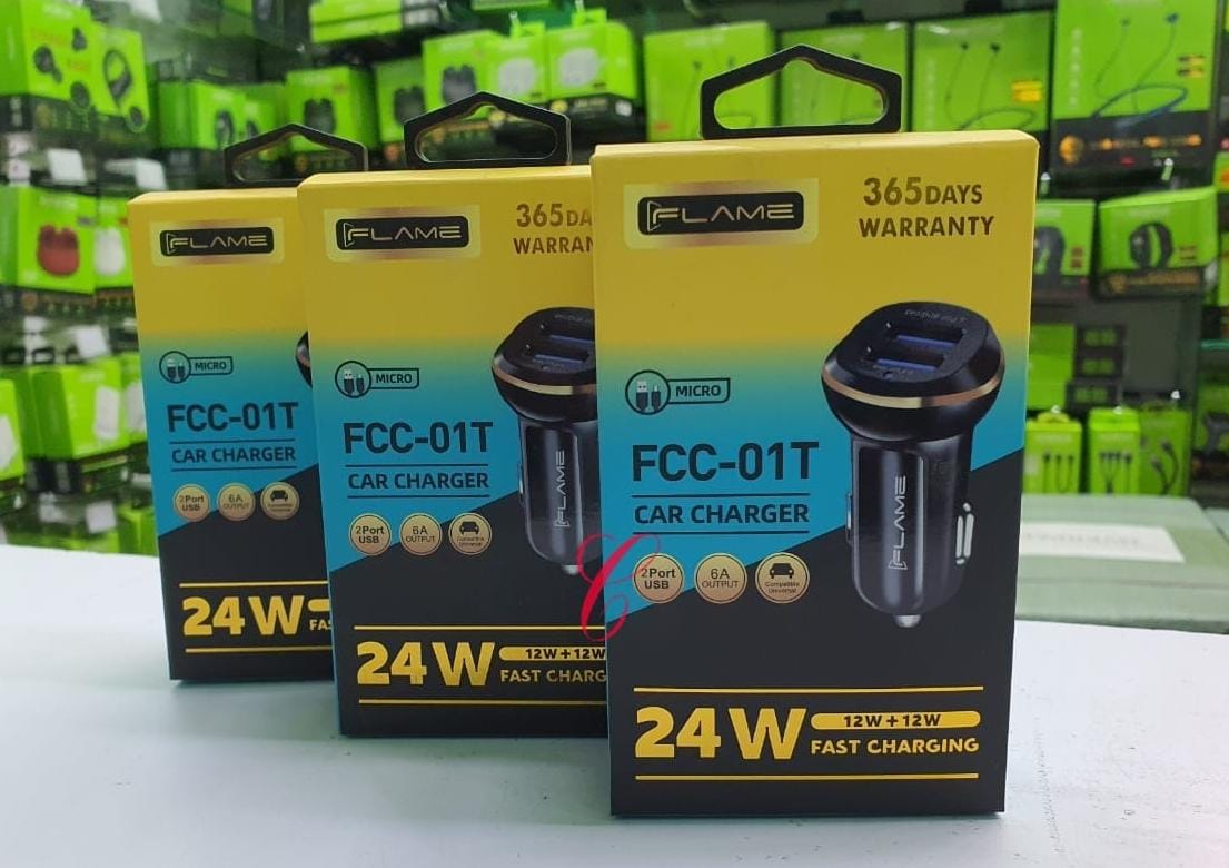 FLAME CAR CHARGER 24W
