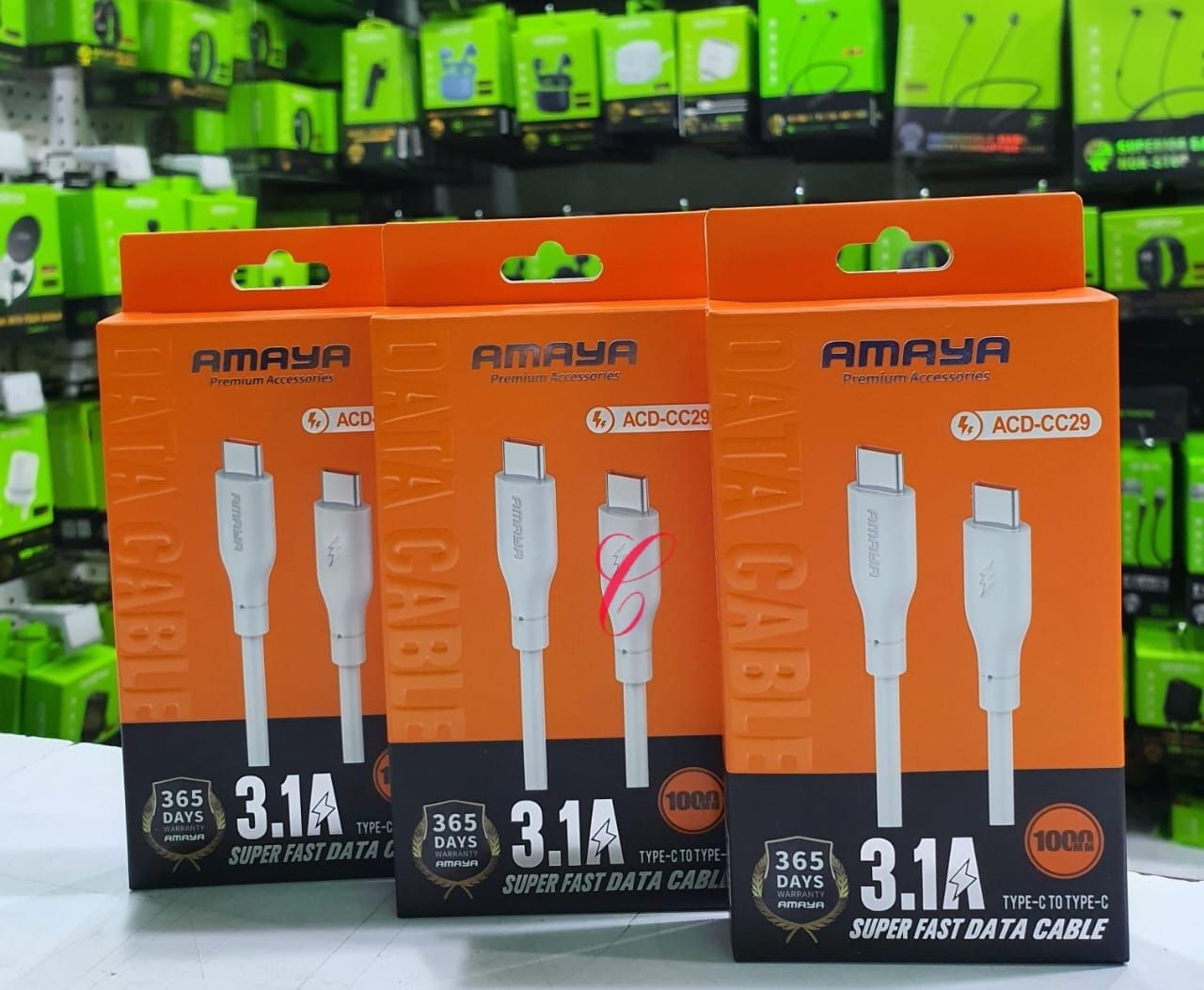 AMAYA ACD-CC29 TYPE C TO TYPE C 3.1A SUPERFAST DATA CABLE