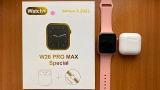 W26 pro max smartwatch with extra earpods