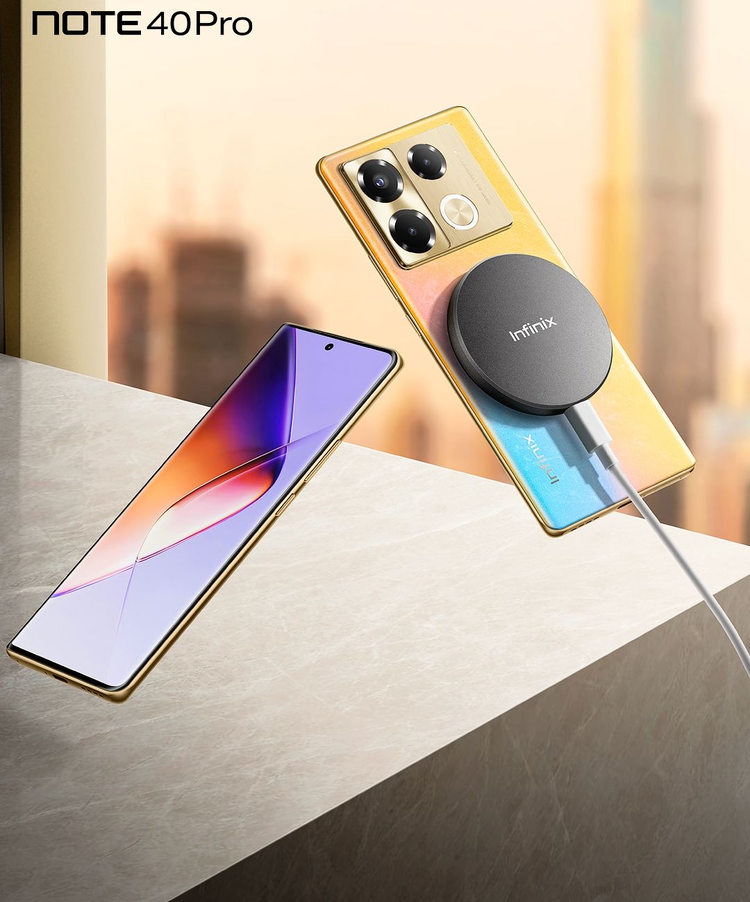 INFINIX NOTE 40 PRO plus 5G, 256 Gb internal storage,UpTo 24gb extended ram (12+12), bigger processor hence faster performance, wireless charging pad,slicky and slim hence pocket friendly