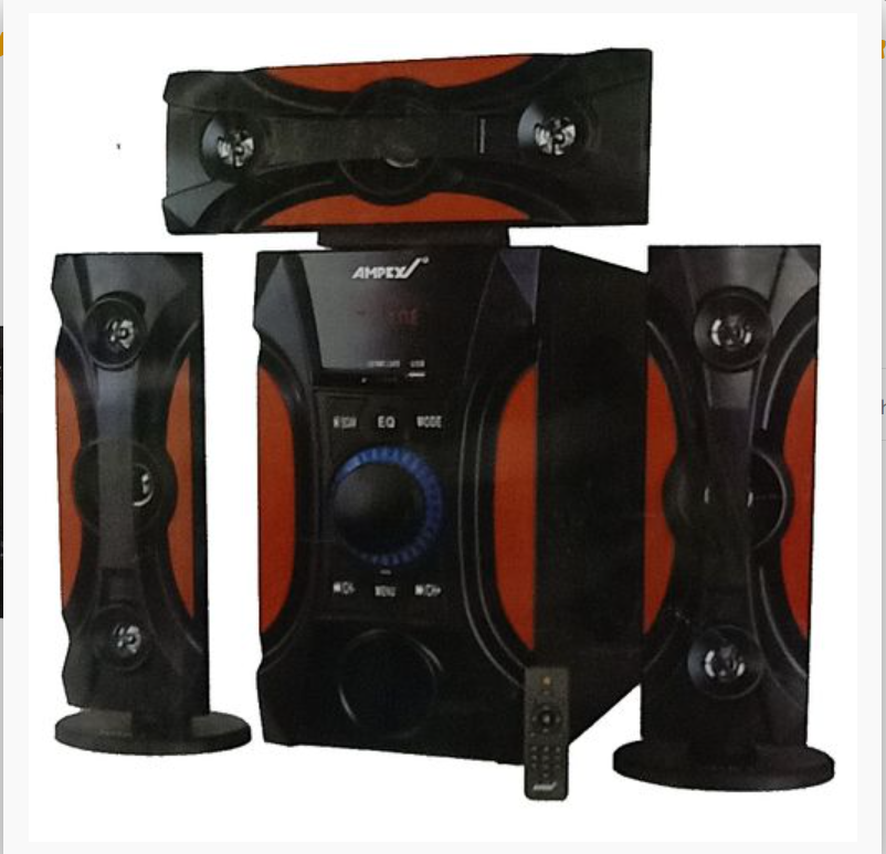 Ampex Subwoofer Sound System - 3.1 Channel Woofer - 12000W PMPO - Bluetooth/USB/SD/FM Digital Radio