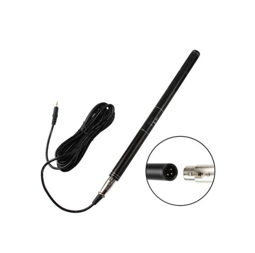 Professional Reporter Interview Wired Microphone-black