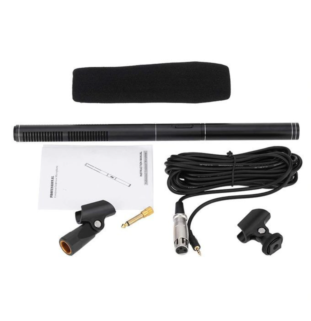 Professional Reporter Interview Wired Microphone-black
