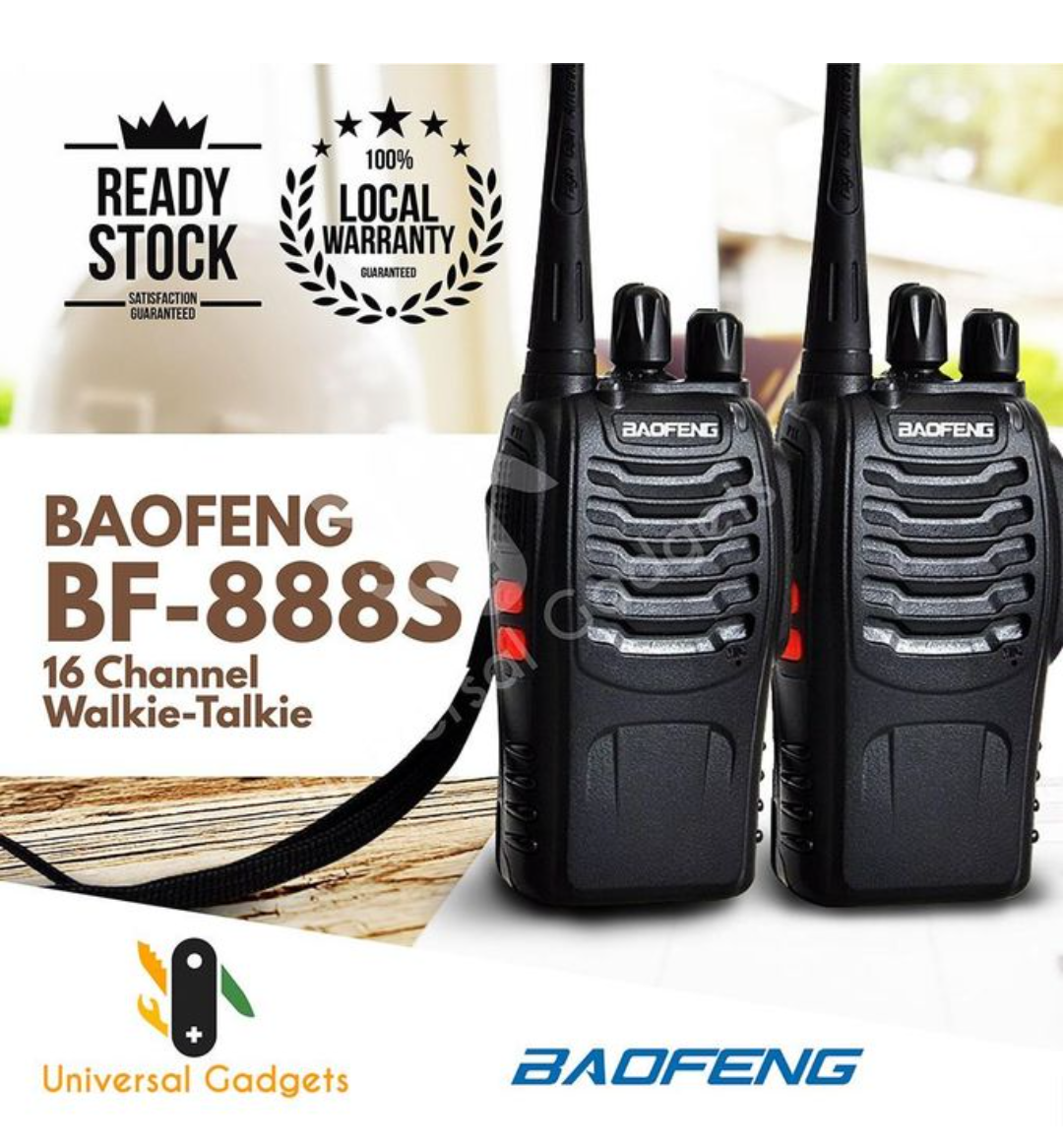 Baofeng 888S WALKIE TALKIE RADIO -5KM -2 PIECES