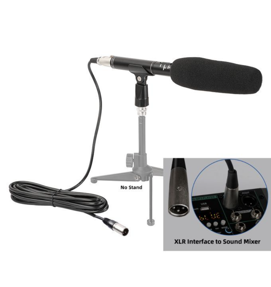 Interview Microphone DV/Camcorder XLR Cable(7M) Interface To Sound Mixer-black