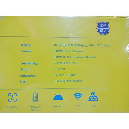 SQ 6000mAh smart HIPAD 10 Pro Tablet 128GB ROM 4GB RAM, 10.1 inch IPS Android 11 GPS Dual SIM