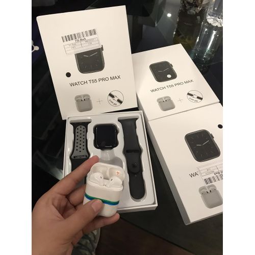 Smartwatch T55 PRO MAX SMART WATCH & I12 Bluetooth Bluetooth Wireless Headphones