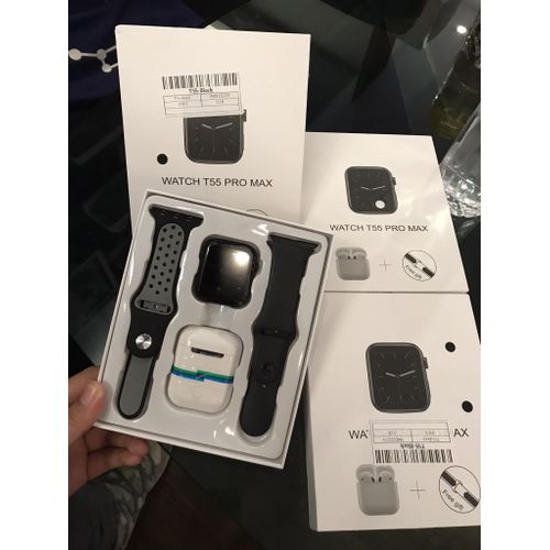 Smartwatch T55 PRO MAX SMART WATCH & I12 Bluetooth Bluetooth Wireless Headphones