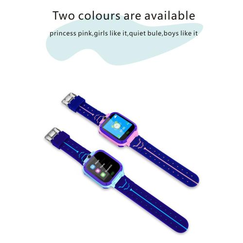 Kids Intelligent Phone Watch with SIM Card Slot 1.44 inch Touching Screen Children Smartwatch with GPS Tracking Function Voice Chat Photograph Compatible with All Android and iOS Phone