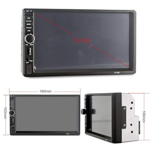 7018B 2 Din 7" Touch Screen Car Player Audio Stereo FM Radio Bluetooth MP3 Player Support TF Multimedia Player DFDF(CAR DVR )(Black).
