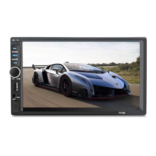 7018B 2 Din 7" Touch Screen Car Player Audio Stereo FM Radio Bluetooth MP3 Player Support TF Multimedia Player DFDF(CAR DVR )(Black).