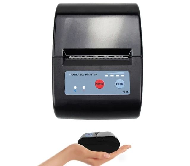 Mini Bluetooth Printer Portable Thermal Receipt Printer Paper Phone