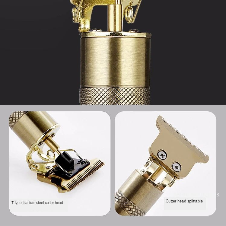 Vintage T9 Hair Clipper Trimmer Cordless Shaver Trimmer Men Barber Hair Beard Cutting Chargeable Machine