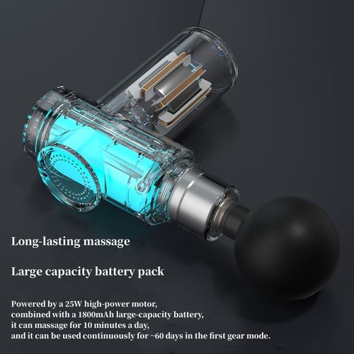 Mini Portable Electric Fascia Gun, Neck, Deep Muscle Relaxation Massager, Massage Gun - Gray