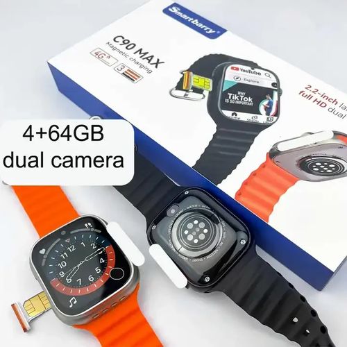 SmartBerry C90 ULTRA 2 Watch Dual Camera 4G SIM With Phone Call, WIFI, GPS, Video, Ultra Smartwatch.