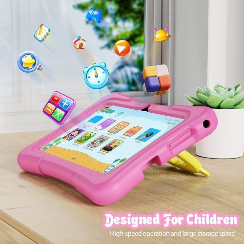 K7 Pro Kids Education Tablet PC, 7.0 Inch, 2GB+32GB, Android 11 Allwinner A100 Quad Core CPU, US Plug(Pink)