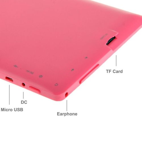 Q88 Kids Education Tablet PC, 7.0 Inch, 1GB+8GB, Android 4.4 Allwinner A33 Quad Core (Pink)