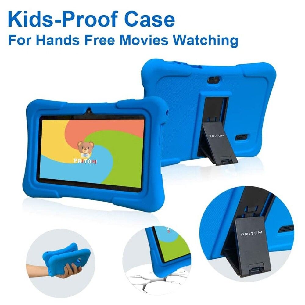 K7 Kids Education Tablet PC, 7.0 Inch, 1GB+16GB, Android 10 Allwinner A50 Quad Core CPU(Light Blue)
