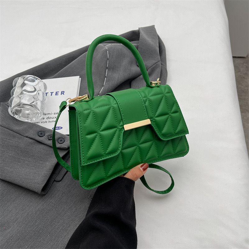 Women's BagsSenior texture new all-in-one bag Popular female bag diamond check handbag Fashion simple Korean version of small square bag solid color leisure foreign style single shoulder crossbody bag
