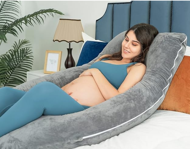 Generic Comfortable U-shaped Pregnancy Pillow -  Support for Back, Legs, Belly, HIPS for Pregnant Women, 57 Inch Pregnancy Pillow A Must Have for Pregnant Women