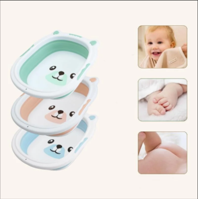 Baby Infant Folding Washbasin Collapsible Basin for Children Toddlers Baby Save Space