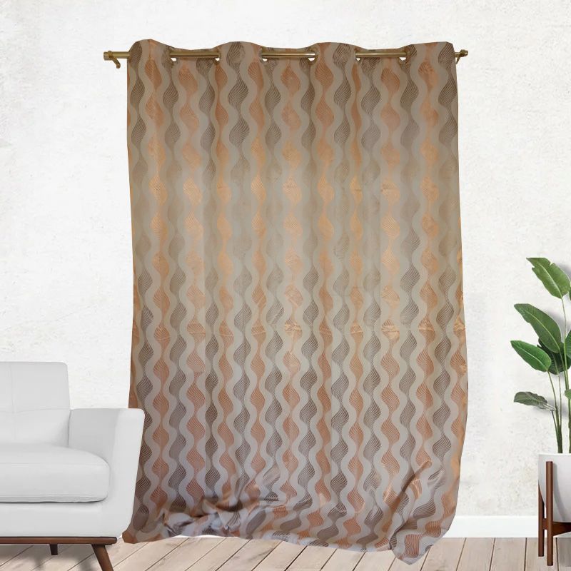 Generic curtains Home Decor 2M  curtains (LG03 BLACK/WHITE, LG06 CREAM) respectively as picture.