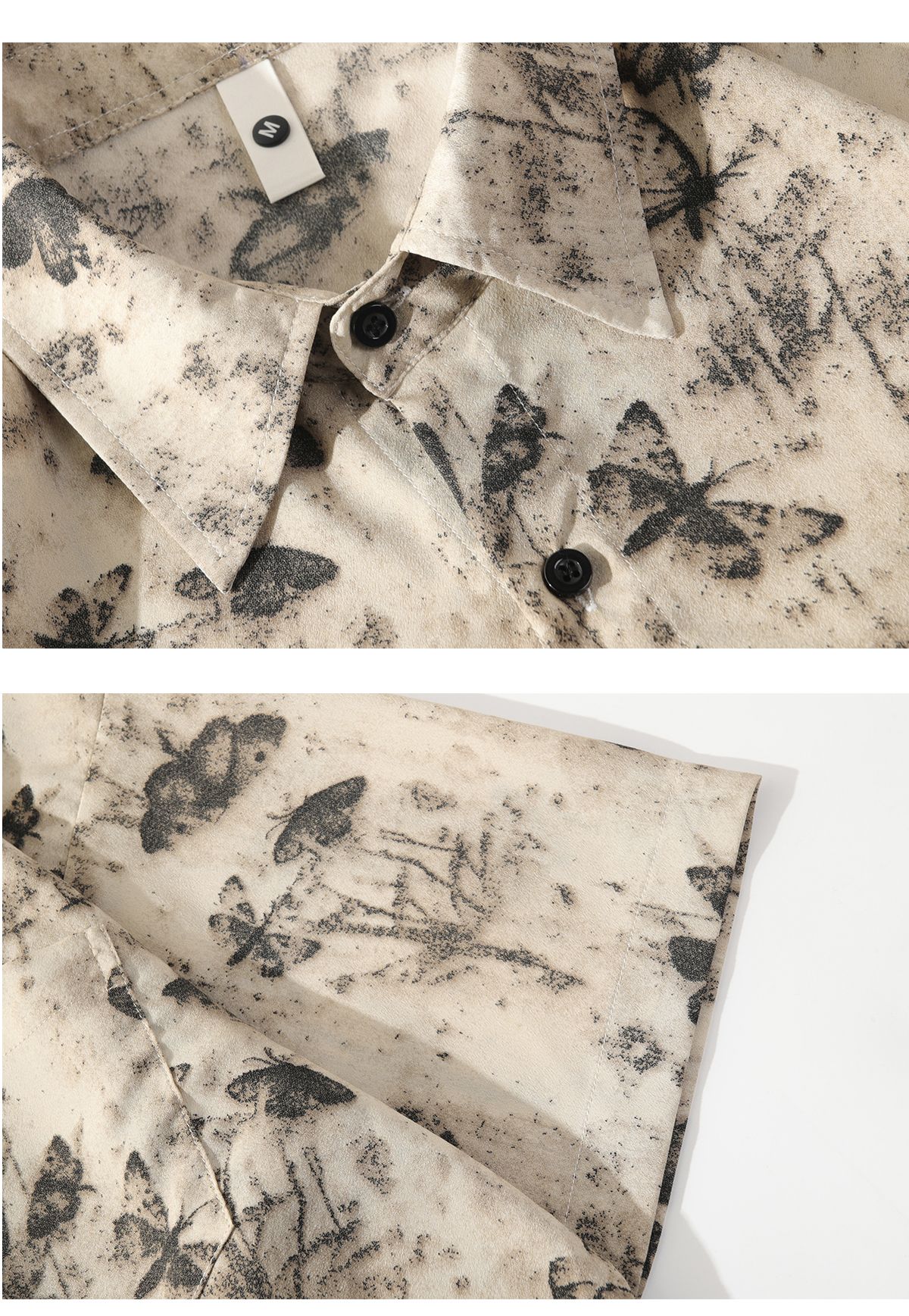 Summer shirt ice feeling short sleeved floral shirt men's loose casual shirt